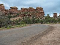 Utah's Gloomy Day: Gravel Street through Nature