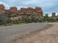 Utah's Gloomy Day: Gravel Street through Nature