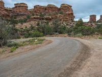 Utah's Gloomy Day: Gravel Street through Nature