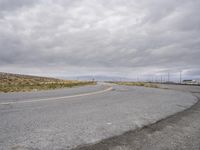 an empty road with no cars, no traffic, and no driving sign on it