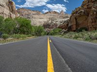 Utah Landscape: Asphalt with Clear Skies Above