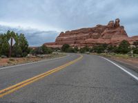 Utah Landscape: Asphalt Road Through Canyon