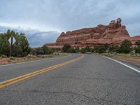 Utah Landscape: Asphalt Road Through Canyon