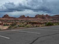 Utah Landscape: Asphalt Road Through Canyons and Clouds