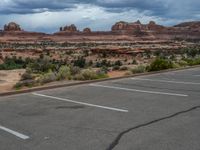 Utah Landscape: Asphalt Road Through Canyons and Clouds