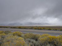 Utah Landscape: Asphalt Road with Clouds