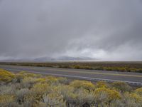 Utah Landscape: Asphalt Road with Clouds