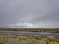 Utah Landscape: Asphalt Road with Clouds