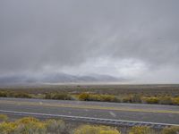 Utah Landscape: Asphalt Road with Clouds