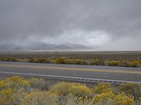 Utah Landscape: Asphalt Road with Clouds