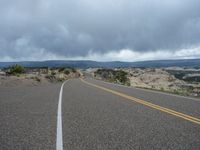 Utah Landscape: Asphalt Road and Clouds in Nature