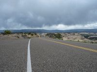 Utah Landscape: Asphalt Road and Clouds in Nature