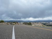 Utah Landscape: Asphalt Road and Clouds in Nature