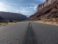 Utah Landscape: Asphalt Road Leading to the Colorado River