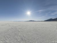 Utah Landscape with Clear Sky and Calm Salt Lake Surface