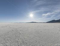 Utah Landscape with Clear Sky and Calm Salt Lake Surface