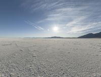 Utah Landscape with Clear Sky and Calm Salt Lake Surface