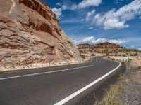 Utah Landscape: Clear Skies and Fluffy Clouds