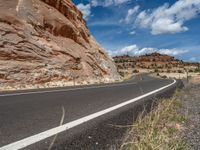 Utah Landscape: Clear Skies and Fluffy Clouds