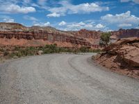 Utah Landscape: Dirt Road and Clear Skies