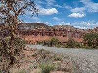 Utah Landscape: Gravel Track and Clouds