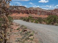 Utah Landscape: Gravel Track and Clouds