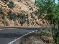 Utah Landscape: Mountain and Asphalt Road