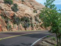 Utah Landscape: Mountain and Asphalt Road