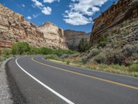 Utah Landscape: An Open Road with Asphalt