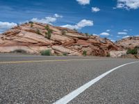 Utah Landscape: Road and Asphalt on a Beautiful Day