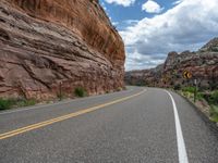 Utah Landscape: Road, Asphalt, Nature, and Clouds