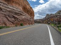 Utah Landscape: Road, Asphalt, Nature, and Clouds