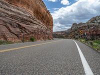 Utah Landscape: Road, Asphalt, Nature, and Clouds