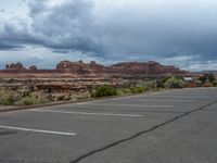 Utah Landscape: Road Cutting Through Canyon under Clouds