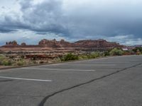 Utah Landscape: Road Cutting Through Canyon under Clouds