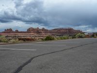 Utah Landscape: Road Cutting Through Canyon under Clouds