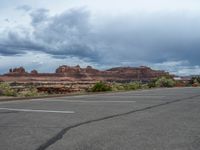 Utah Landscape: Road Cutting Through Canyon under Clouds