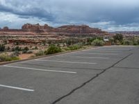 Utah Landscape: Road Cutting Through Canyon under Clouds