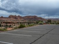 Utah Landscape: Road Cutting Through Canyon under Clouds