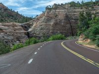 Utah Landscape: Road in the Heart of the Mountains