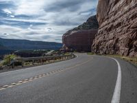 Utah Landscape Road under Cloudy Sky in the USA