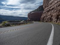 Utah Landscape Road under Cloudy Sky in the USA