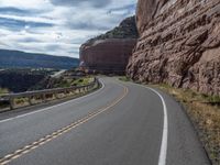 Utah Landscape Road under Cloudy Sky in the USA