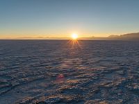 Utah Landscape: Salt Flats Under Morning Sunshine