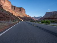 Utah Landscape: A Straight Road on Asphalt