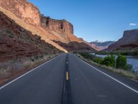 Utah Landscape: A Straight Road on Asphalt