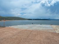 Utah Landscape: Boat Ramp and Lake in the USA