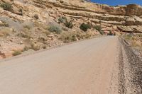 Mountain Landforms and Red Rock Road in Utah