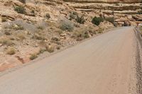 Mountain Landforms and Red Rock Road in Utah