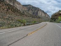 Utah Mountain Road in the USA: Clouds and Clear Skies